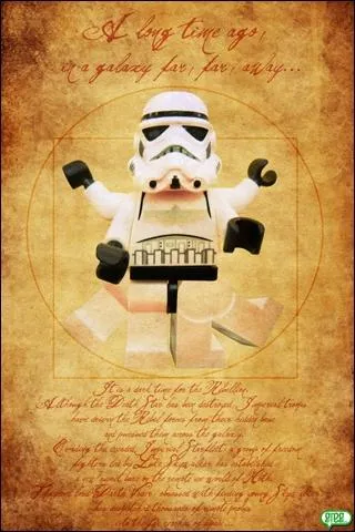 Le Stormtrooper, soldat du cot obscur dans Star Wars. Ici en version homme de Vitruve et ...