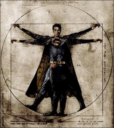 Quel superhros se trouve sur cette image  la place de l'homme de Vitruve ?