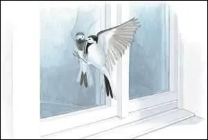 - la tête contre la (... ) de la porte."