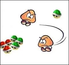 Que se passe-t-il si l'on frappe un Goomba avec une carapace rouge ou verte dans  Mario Kart DS  ?