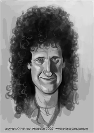 Personnages Croqus _ 2_. Guitariste du groupe Queen.