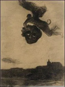 Dmon ail tenant un masque (1876) par l'un des plus clbres peintres symbolistes franais (1840-1916).