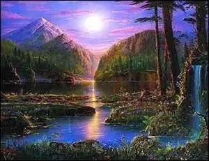 Complétez : - rouge et bleu et violet sur la montagne se (...)".