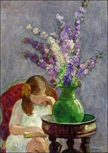 Jeune fille avec des fleurs, 1909
