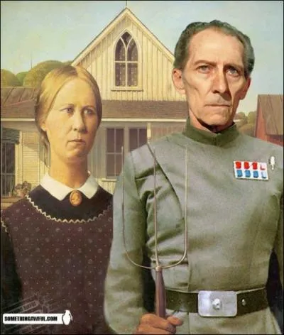 C'est le commandant Tarkin qui se trouve au cot de la fermire. Dans quelle saga cinmatographique spatiale, retrouve-t-on le Commandant Tarkin ?