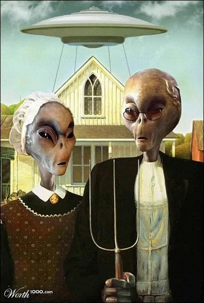 Ce couple d'Alien a dcid de poser leur soucoupe et leurs bagages, certainement du cot de la ville amricaine de...
