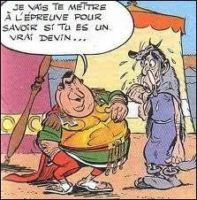 Ce romain prs du devin Prolix est le centurion du camp de Petibonum dans l'album  Le Devin . Quel est son nom ?