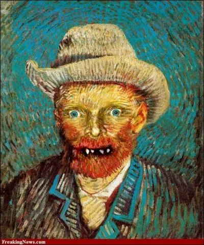 Quel personnage du seigneur des anneaux a pris la place de Vincent Van Gogh sur cet autoportrait ?