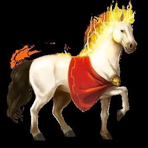 Ce cheval nomade est le seul  offrir un cheval sauvage de race Sorraia. Il porte le nom du roi des dieux; alors une ide ?