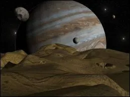 Je suis la plus grosse plante du systme solaire. Comme je suis gazeuse, il est difficile de reprsenter ma surface. Mais mon satellite Ganymde est rocheux. En voici une vue d'artiste. Qui suis-je ?