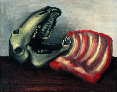 Qui a peint  Nature morte au crne de mouton  ?