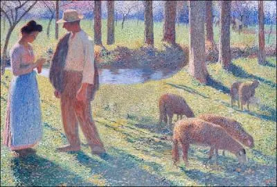 Quel peintre a fait figurer des moutons sur sa toile  Le printemps  ?