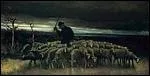Qui a peint  Berger avec un troupeau de moutons  ?