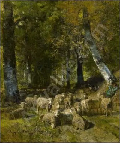Qui a peint  Troupeau de moutons dans la fort  ?