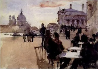 Caf sur la Riva degli Schiavoni, Venise, 1881