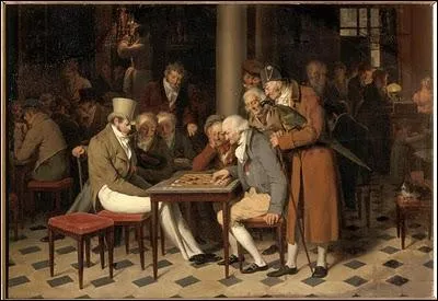 L'intrieur d'un caf, dit aussi La partie de dames au caf Lamblin au Palais-Royal