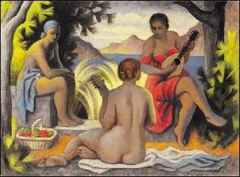 Qui a peint La leon de musique au bord de l'eau ?