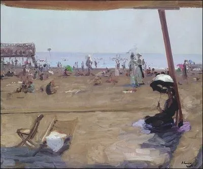 La plage du Lido, Venise, 1912