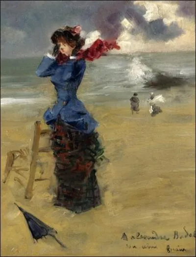 Femme lgante sur la plage, 1885