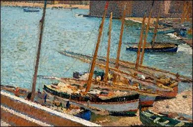 Barques choues dans le port de Collioure