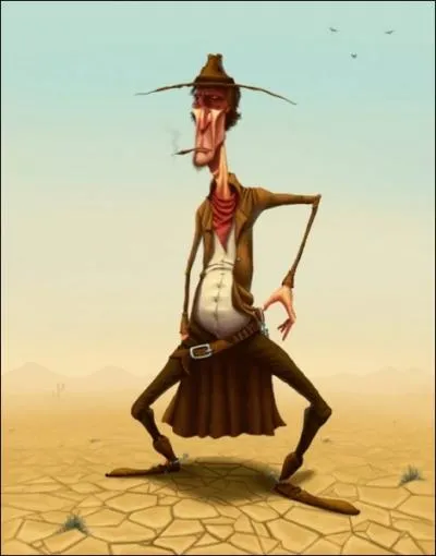 A la finale, sur une musique d'Ennio Morricone, c'est toujours lui qui tire le plus vite !