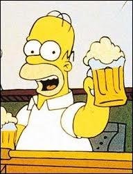 Pourquoi Homer semble-t-il si heureux à la fin de ce quizz ? Votre réponse doit logiquement tenir compte de l'image et de la thématique du quizz .