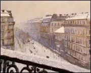 Qui a peint Boulevard Haussman effet de neige ?