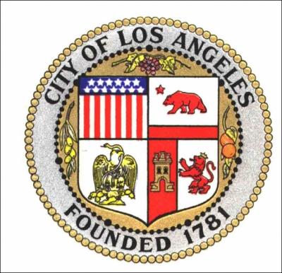 Quelles sont les couleurs du drapeau de la ville de Los Angeles ?