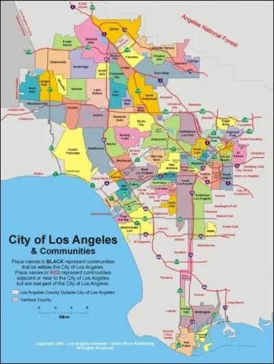 Parmi ces communauts, laquelle fait partie des limites de la ville de Los Angeles ?
