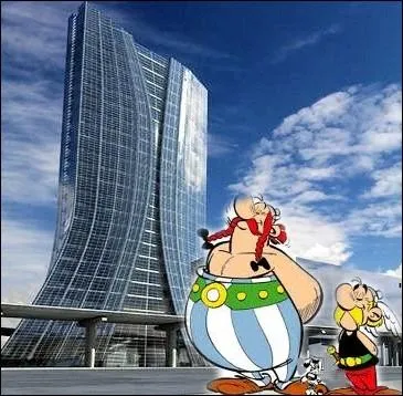 Nos compres sont tonns par l'architecture de cette tour de 133 mtres en verre , mtal et bton dominant le port de ... .