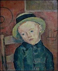 Portrait du petit garon au chapeau, 1889