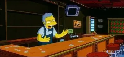 Juste avant la coupure de courant, dans cette scne des  Simpson, le film , o tait assis Lenny ?