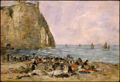 Les lavandires sur la plage d'Etretat, 1894