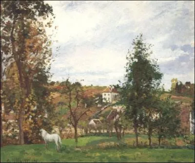 Qui a peint Cheval blanc dans un pr�, l'Hermitage, Pontoise ?