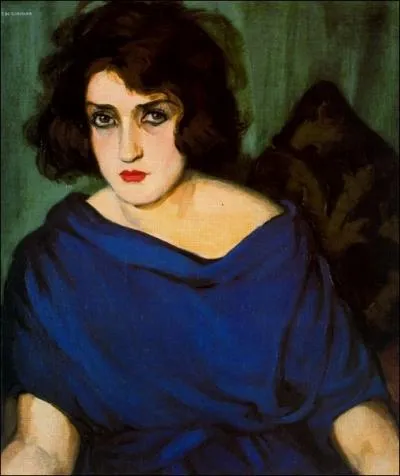 Qui a peint Portrait de jeune femme en bleu ?