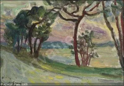 Qui a peint Chemin au soleil couchant ?