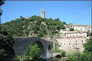 Il permet le franchissement du Jaur  Olargues. Alors qu'un pont sert  relier, celui-ci porte un nom dont l'tymologie grecque signifie  qui divise .