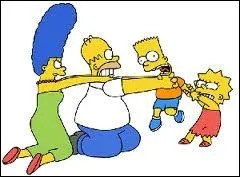Quel membre de la famille Simpson ne fait pas partie de cette bagarre ?