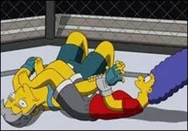 Quel sport de combat Marge pratique-t-elle sur cette image ?