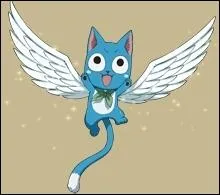 De quelle couleur est la marque de Fairy Tail dans le dos de Happy ?