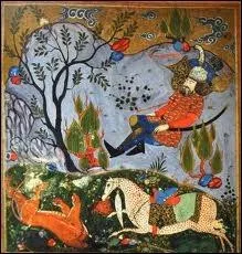 Un jour, aprs avoir chass, le hros dcida de mettre pied  terre pour se reposer. Il s'endormit.  son rveil, son cheval avait disparu. Pourquoi ?