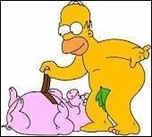 Comment Homer est-il devenu propritaire de ce cochon ?