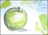 La pomme, dont le (... ) se creuse,