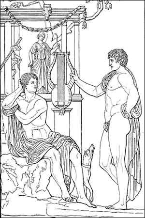 Ces fils jumeaux de Zeus et de la princesse botienne Antiope furent abandonns. Ils fortifirent Thbes au son de la lyre de l'un d'entre eux qui dplaait les pierres :