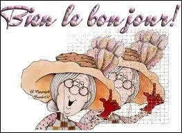 Comment dire encore  Vous donnerez bien l' bonjour  votre dame  ?