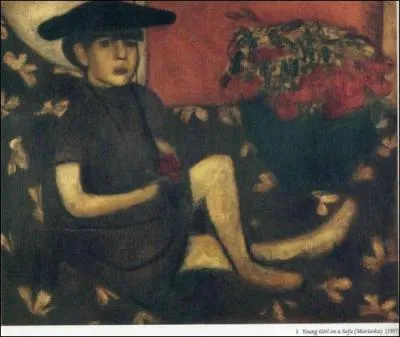 Jeune fille sur un sofa, Mariaska, 1907