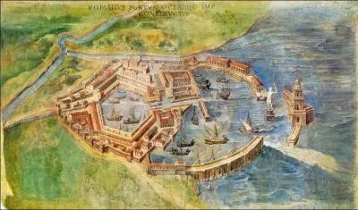 Histoire :  l'poque romaine, quel nom le port de Rome, situ  l'embouchure du Tibre, portait-il ?