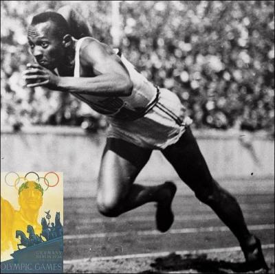 Quel est cet athlte, vainqueur de 4 mdailles d'or ( 100m, 200 m, 4x 100m et saut en longueur ) aux jeux Olympiques de Berlin en 1936 ?