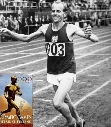 L'histoire des jeux retiendra les exploits inégalés d' Emil Zatopek. Aux jeux d'Helsinki il réussira un incroyable triplé : 5 000 m, 10 000 m et marathon. Quelle était sa nationalité ?