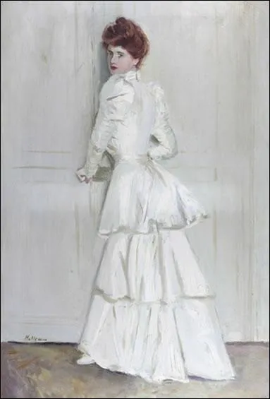 Madame Helleu en robe blanche